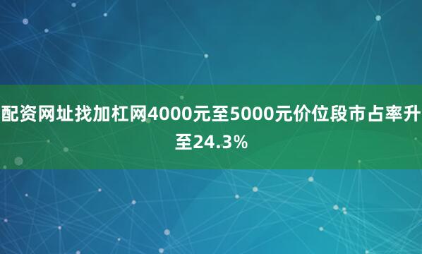 配资网址找加杠网4000元至5000元价位段市占率升至24.3%